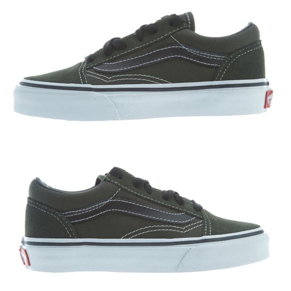 Vans Other - Vans Old Skool Low Top Sneakers Suede Duffel Bag Black Dark Army Green Kids 2.5